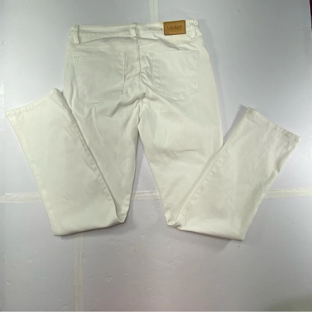 LAUREN RALPH LAUREN LRL Modern Straight Curvy Jeans Women’s Size 8 White - Picture 8 of 15